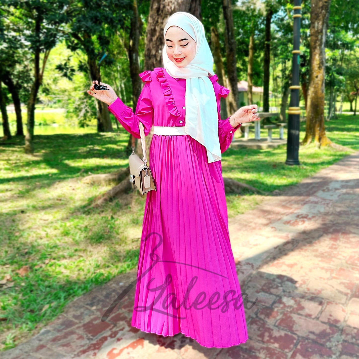 LALEESA DRESS IRIZ LD212109 <Korean Series> Dress Muslimah Dress Woman Jubah Muslimah Abaya Dress