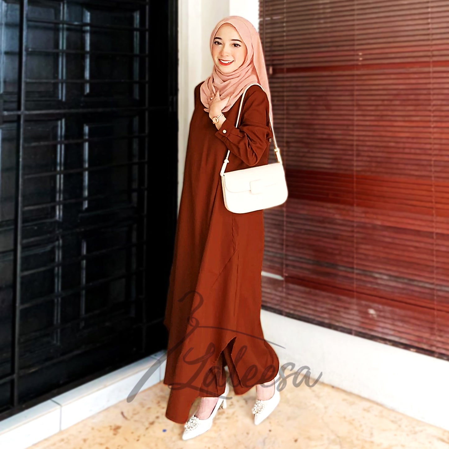 LALEESA (Blouse + Pants) SET FARHANA SW839839 Set Wear Blouse Muslimah Blouse Women Blouse Plus Size Baju Raya 2024