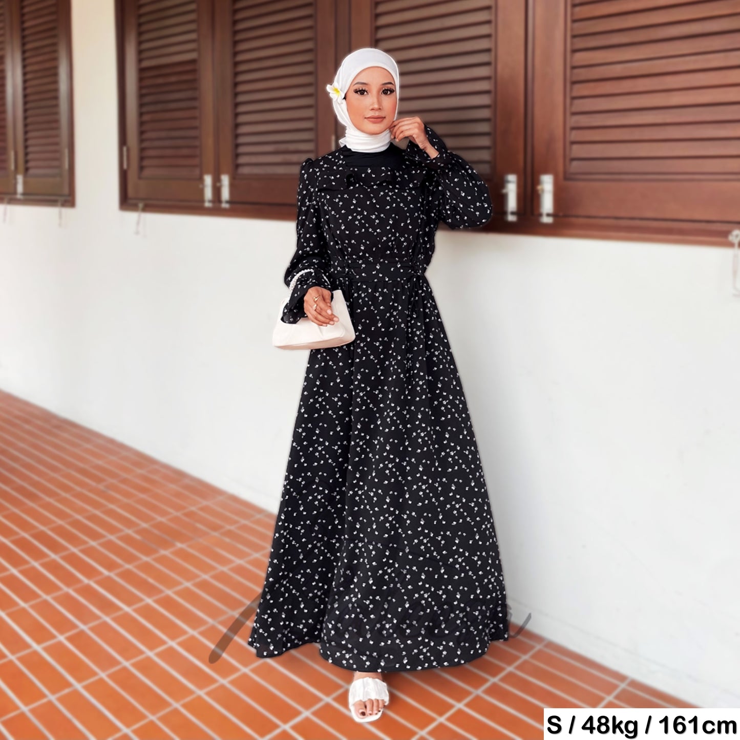 LALEESA DRESS HELENA LD237236 <Cottagecore Series> Dress Muslimah Dress Women Dress Jubah Muslimah Abaya