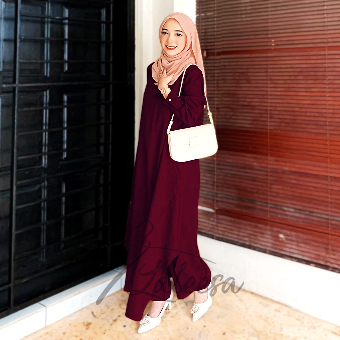 LALEESA (Blouse + Pants) SET FARHANA SW839839 Set Wear Blouse Muslimah Blouse Women Blouse Plus Size Baju Raya 2024