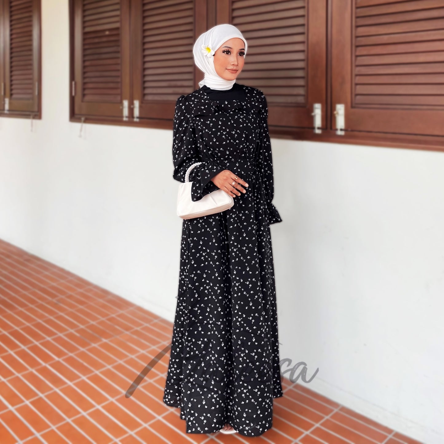 LALEESA DRESS HELENA LD237236 <Cottagecore Series> Dress Muslimah Dress Women Dress Jubah Muslimah Abaya