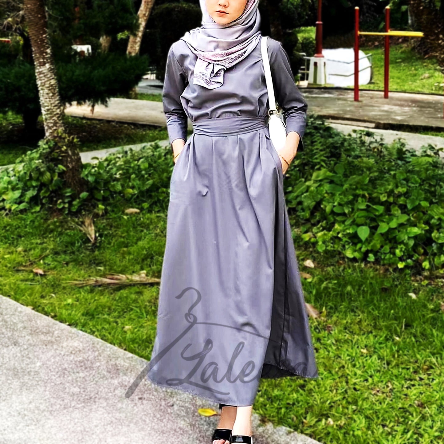 LALEESA DRESS FARAH LD222022 Dress Muslimah Dress Woman Jubah Muslimah Jubah Abaya Dress Long Dress