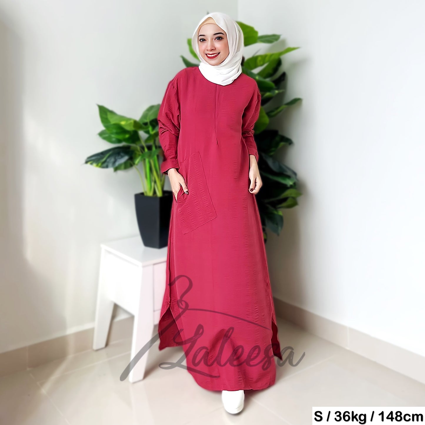 LALEESA DRESS WAFEEQA LD211209 <BF Friendly Series> (Ironless) Dress Muslimah Dress Women Dress Plus Size Baju Raya 2024