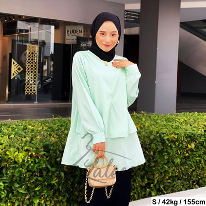 LALEESA BLOUSE JASSIA TB410590 <BF Friendly Series> Blouse Muslimah Blouse Women Blouse Plus Size Baju Raya 2024