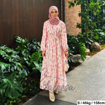 LALEESA DRESS EMILY LD230208 <Korean Series> Dress Muslimah Dress Woman Jubah Muslimah Abaya Dress