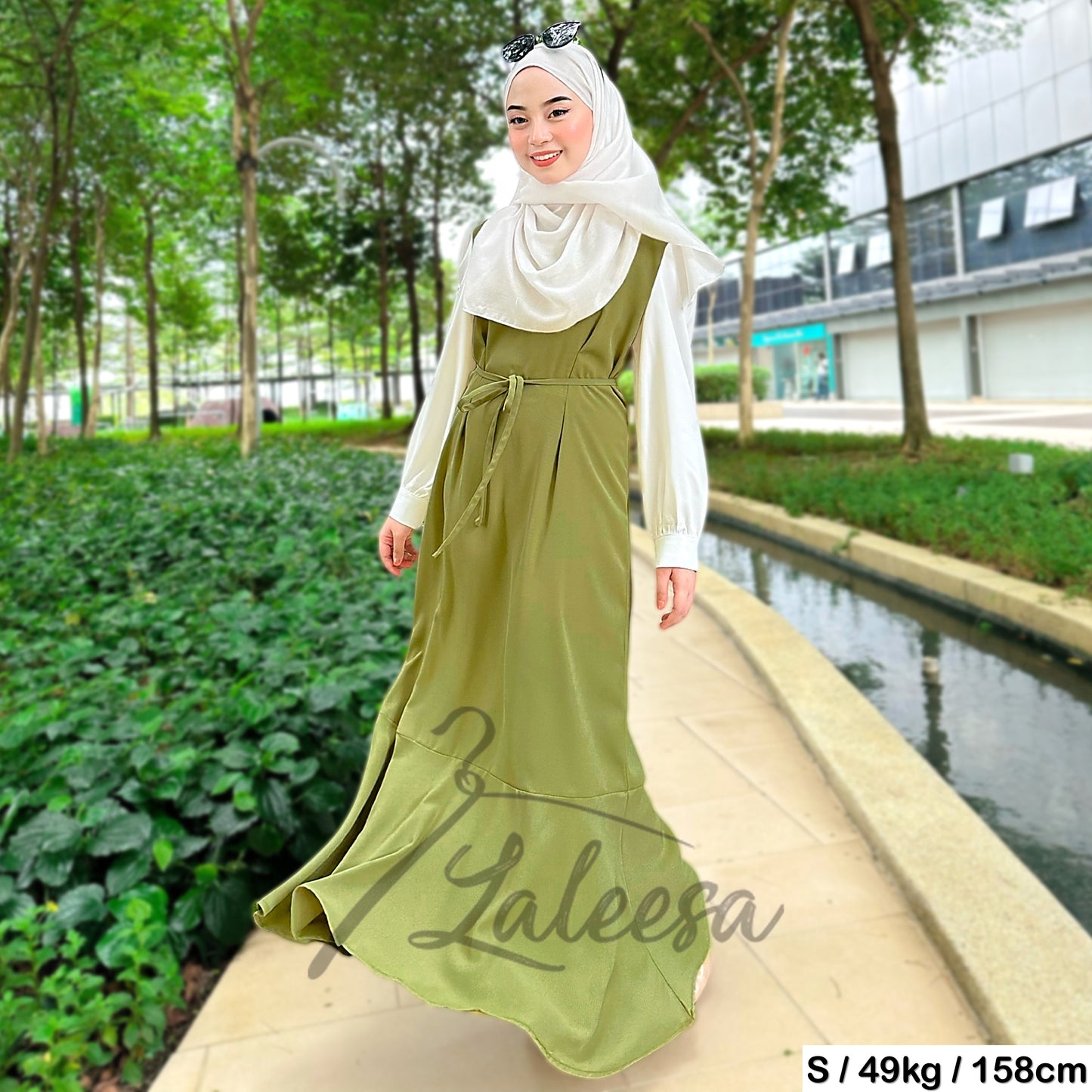 LALEESA DRESS HAZEL LD211836 <Korean Series> Korean Style Dress Muslimah Dress Women Dress Plus Size Baju Raya 2024