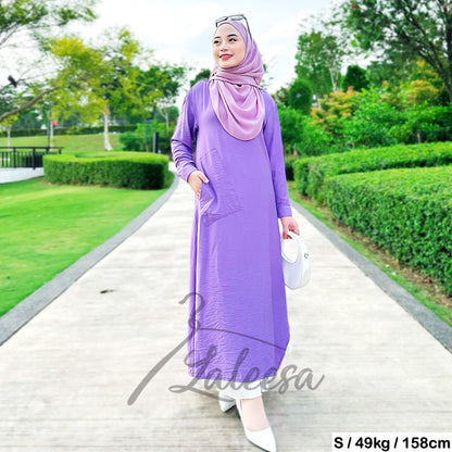 LALEESA DRESS VINTAGE LD221281 Dress Muslimah Dress Woman Jubah Muslimah Jubah Abaya Dress Long Dress