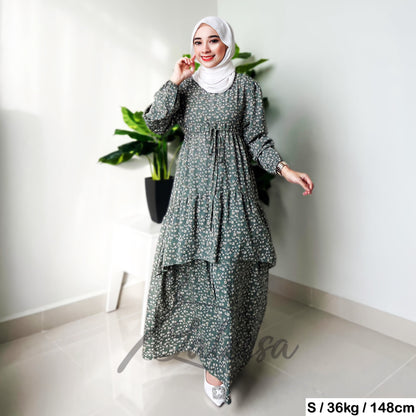 LALEESA DRESS LATIFA LD268286 Dress Muslimah Dress Women Dress Jubah Muslimah Jubah Abaya Dress Plus Size Baju Raya 2024