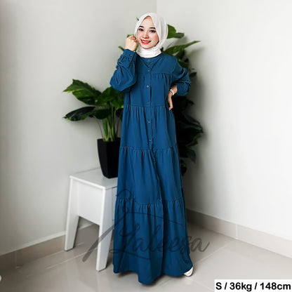 LALEESA DRESS UMAIRA LD263231 <BF Friendly Series> Full Button Down Ruffled Dress Muslimah Dress Plus Size Baju Raya 2024