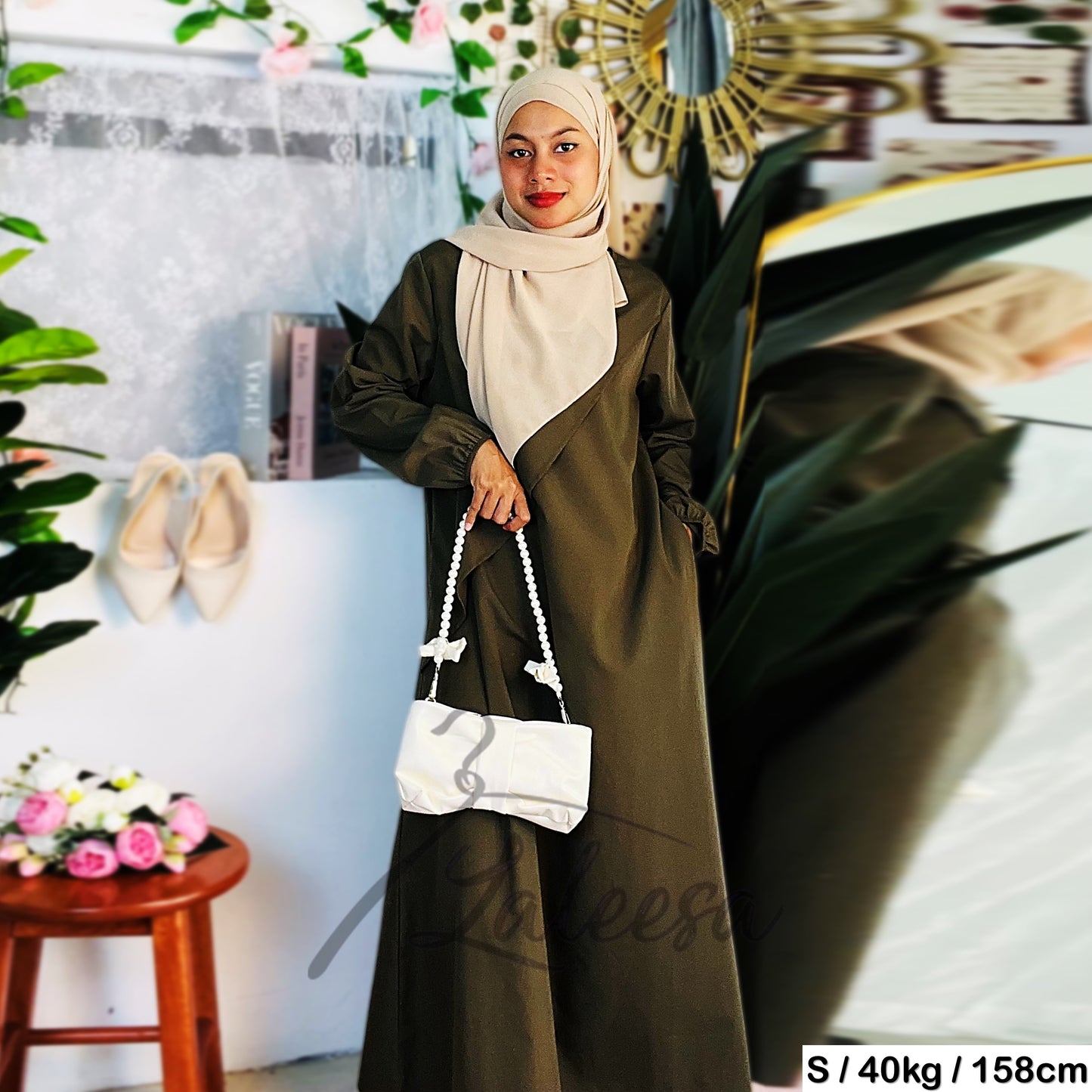 LALEESA DRESS ADEENA LD229239 Dress Muslimah Dress Woman Jubah Muslimah Jubah Abaya Dress Long Dress