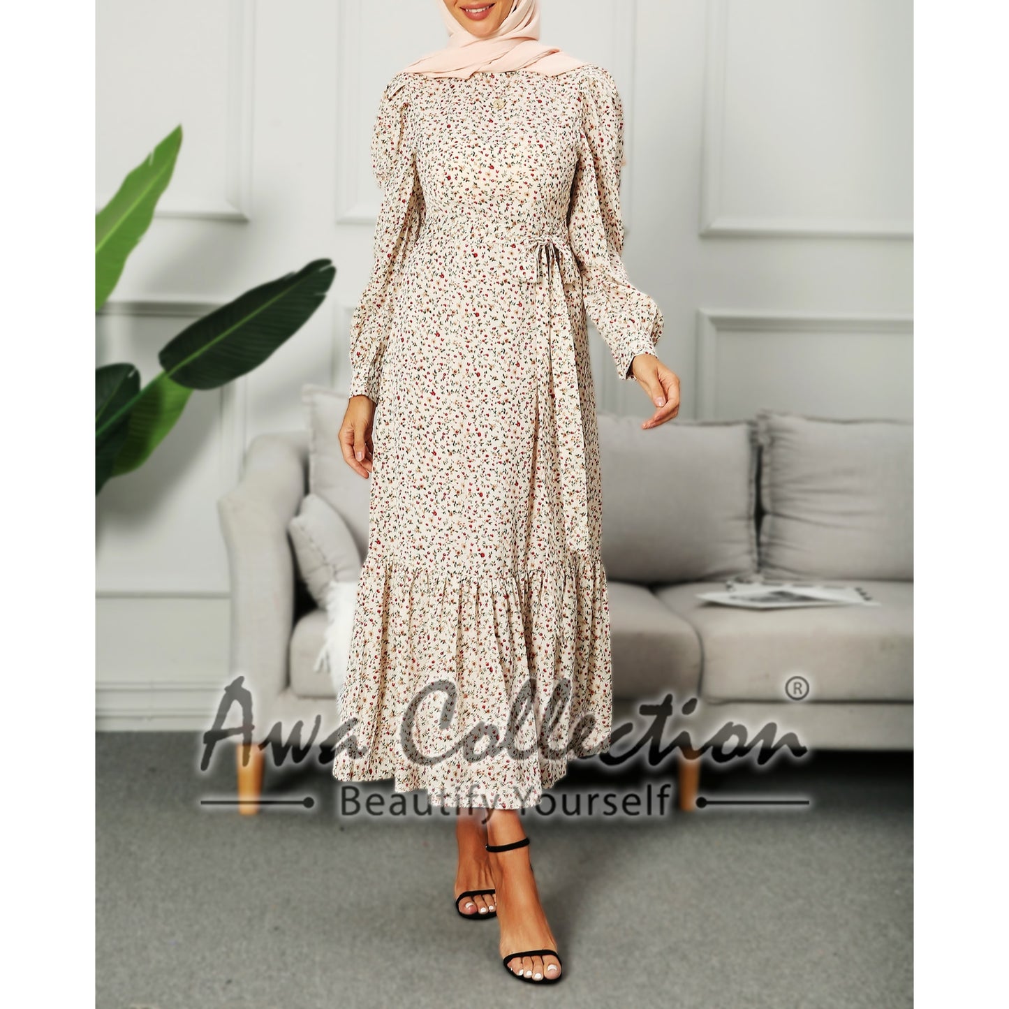 LALEESA Awa Collection DA113123 DRESS BASMA Maxi Dress Muslimah Dress Women Dress Baju Muslimah Baju Raya 2024