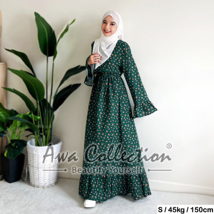 LALEESA Awa Collection DRESS GHADIA DA116156 Dress Muslimah Dress Woman Jubah Muslimah Abaya Dress