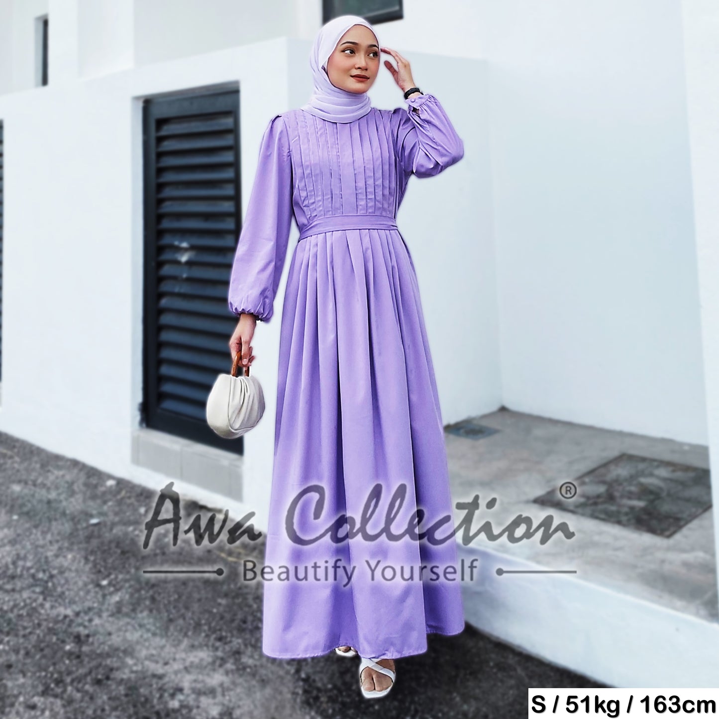 LALEESA Awa Collection DA127162 DRESS SAEEDA Dress Muslimah Dress Women Dress Baju Muslimah Baju Raya 2024