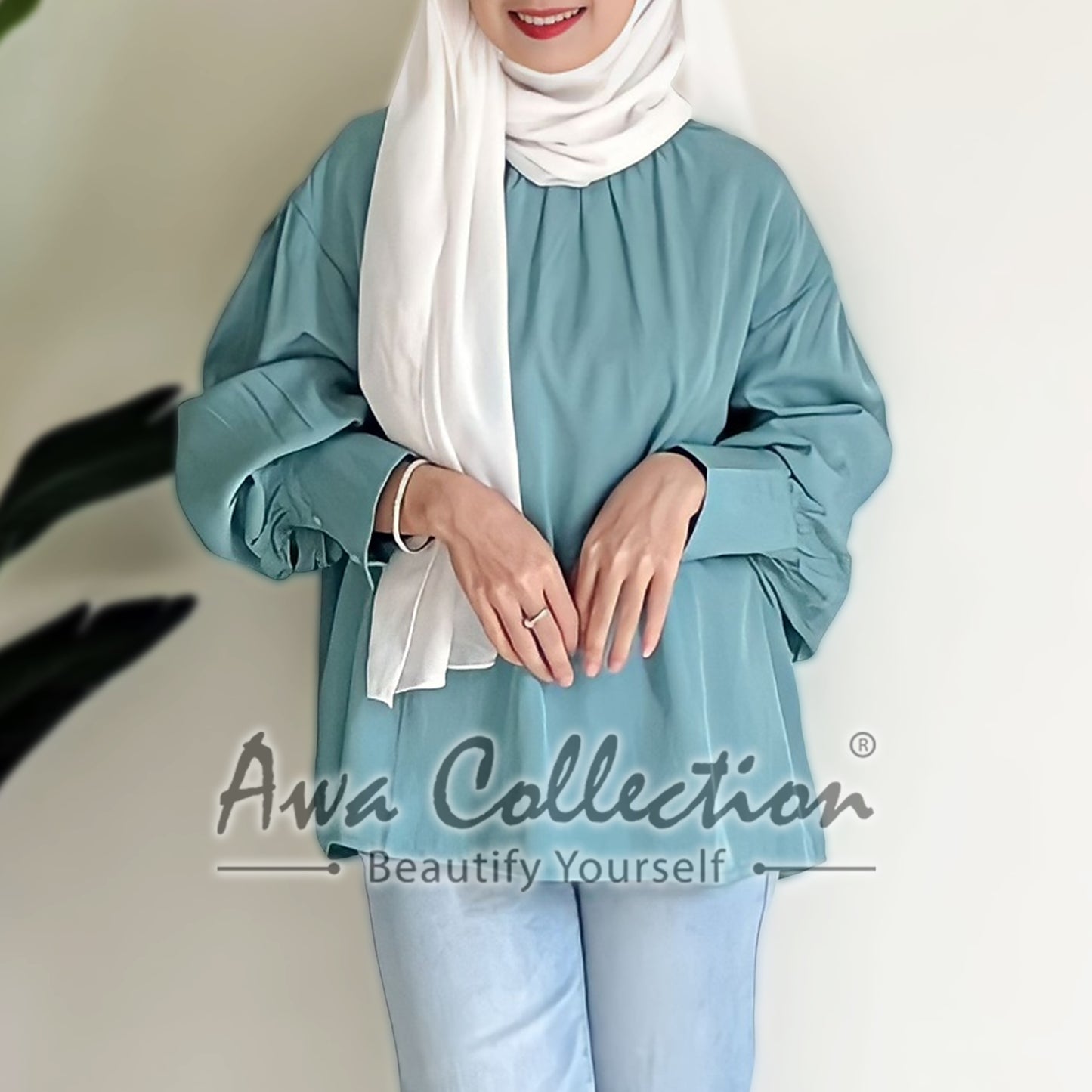 LALEESA Awa Collection BLOUSE WASHIDA TA301399 <Korean Series> Blouse Muslimah Blouse Women Blouse Baju Raya 2024