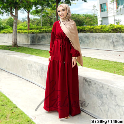 LALEESA DRESS DRAWSTRING LD294296 <BF Friendly Series> (Ironless) Dress Muslimah Dress Woman Jubah