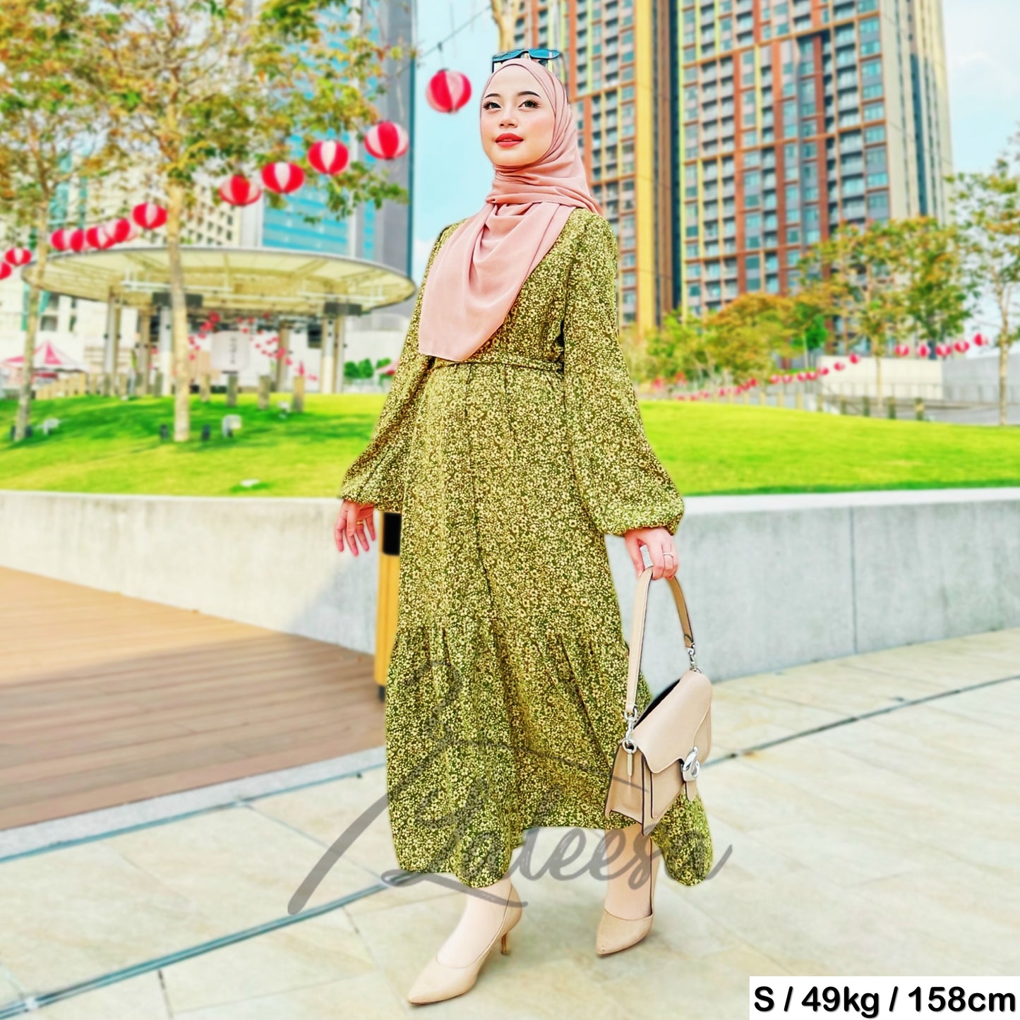 LALEESA DRESS AMINA LD251252 <BF Friendly Series> Dress Muslimah Dress Woman Jubah Muslimah Abaya