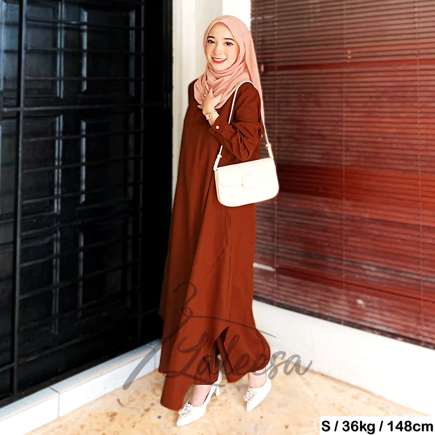 LALEESA (Blouse + Pants) SET FARHANA SW839839 Set Wear Blouse Muslimah Blouse Women Blouse Plus Size Baju Raya 2024