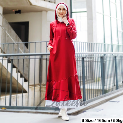 LALEESA DRESS HOODIE FAIDA LD215245 <BF Friendly Series> Dress Muslimah Dress Woman Jubah Muslimah