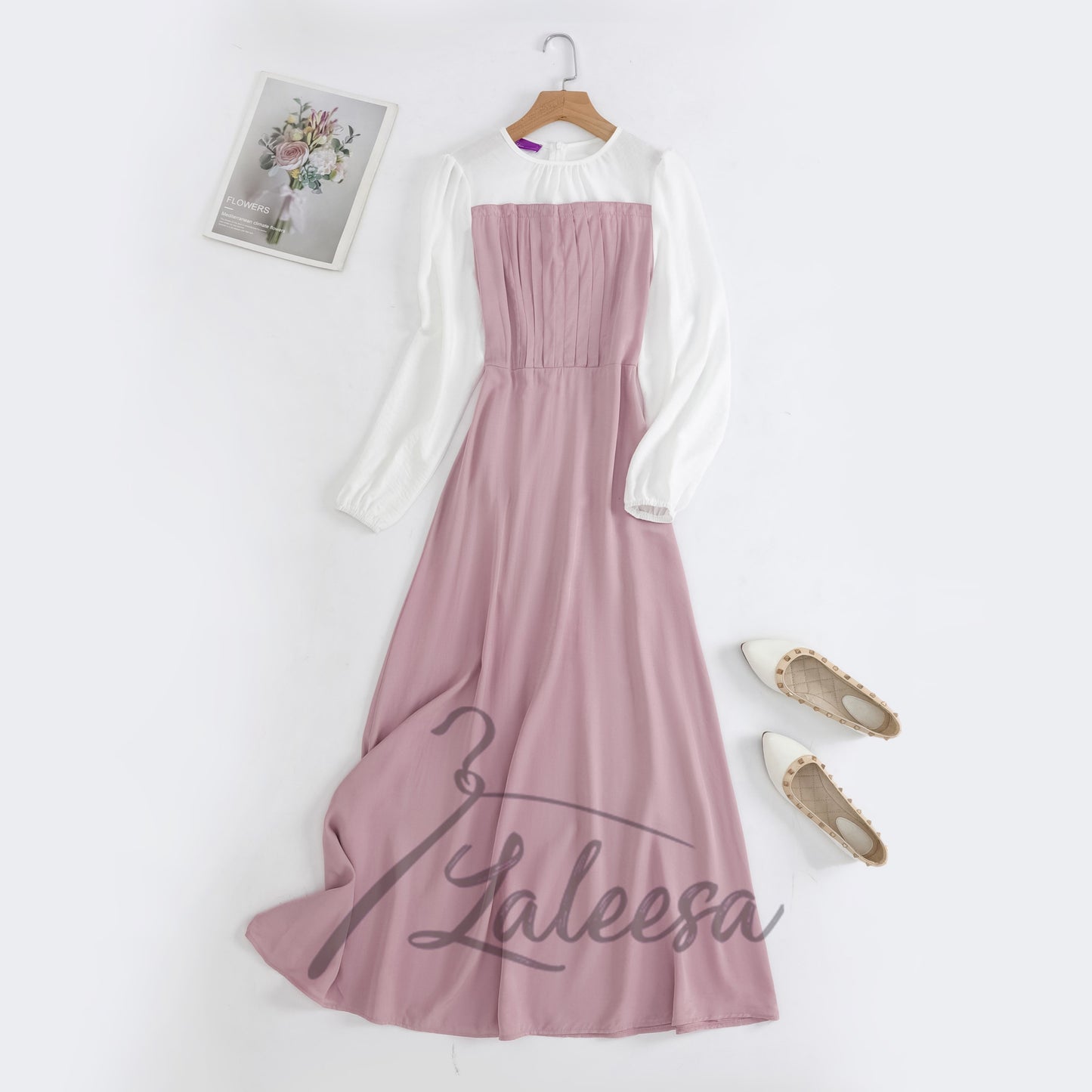 LALEESA DRESS DAMIANA LD227175 <Korean Series> (Small Cutting) Korean Style Dress Muslimah Plus Size Baju Raya 2024