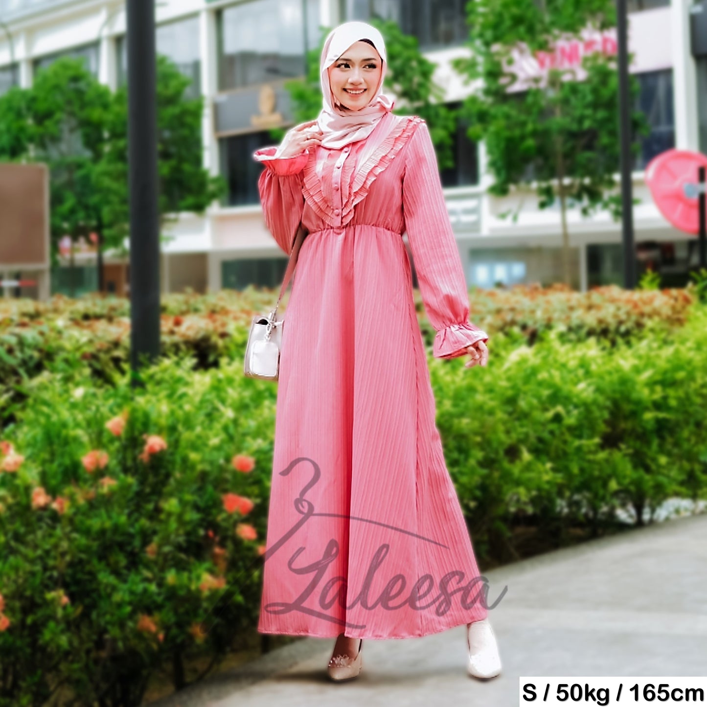 LALEESA DRESS ZUHAIRA LD211654 <Korean Series> Korean Style Dress Muslimah Dress Women Dress Plus Size Baju Raya 2024