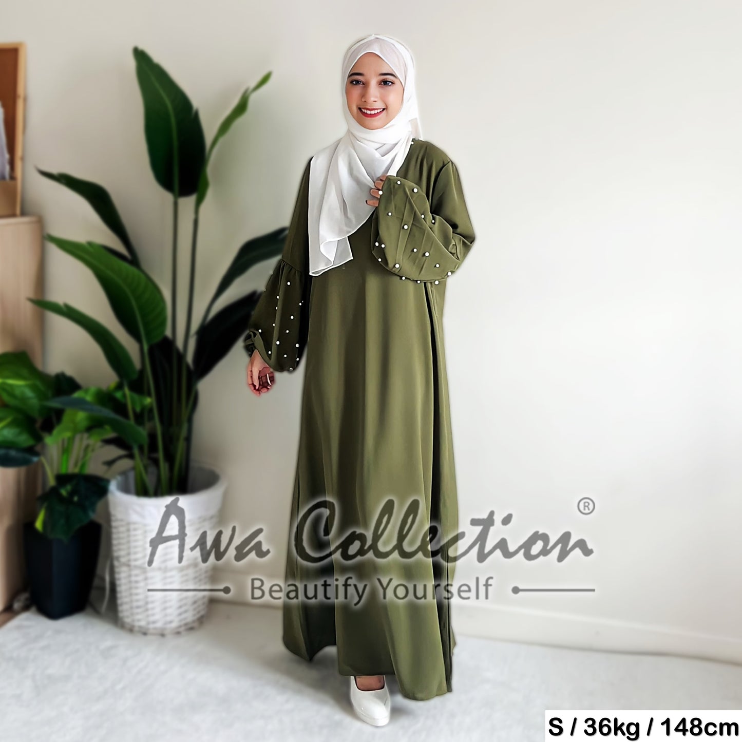 LALEESA Awa Collection DRESS LAMIS DA122117 Dress Muslimah Dress Woman Jubah Muslimah Jubah Abaya