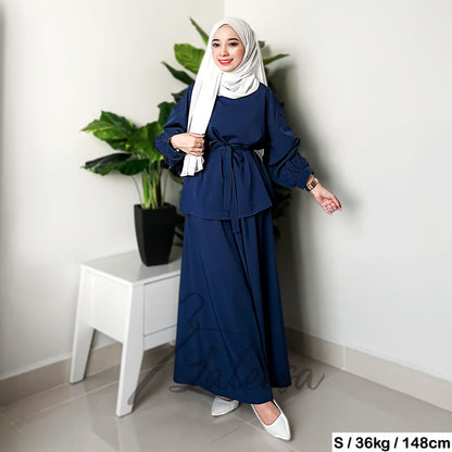 LALEESA (Blouse + Skirt) SET GHANIA SW841811 Set Wear Blouse Muslimah Blouse Women Blouse Plus Size Baju Raya 2024