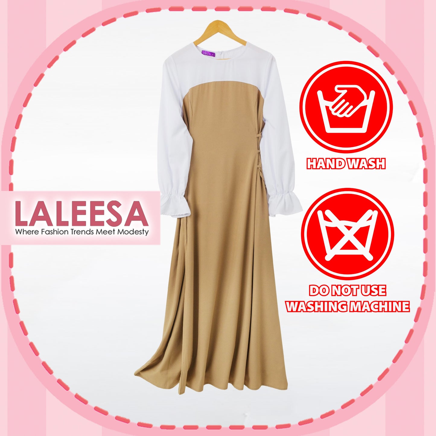 LALEESA DRESS AZALEA LD219281 <Korean Series> Korean Style Dress Muslimah Dress Women Dress Plus Size Baju Raya 2024