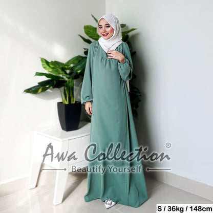 LALEESA Awa Collection DA125144 DRESS QAHIRA Buttoned Shirt Dress Muslimah Dress Women Dress Baju Raya 2024