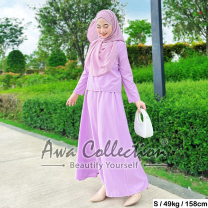 LALEESA Awa Collection (Blouse + Skirt) SA702781 SET NADIA Set Wear Blouse Muslimah Blouse Women Blouse Baju Raya 2024