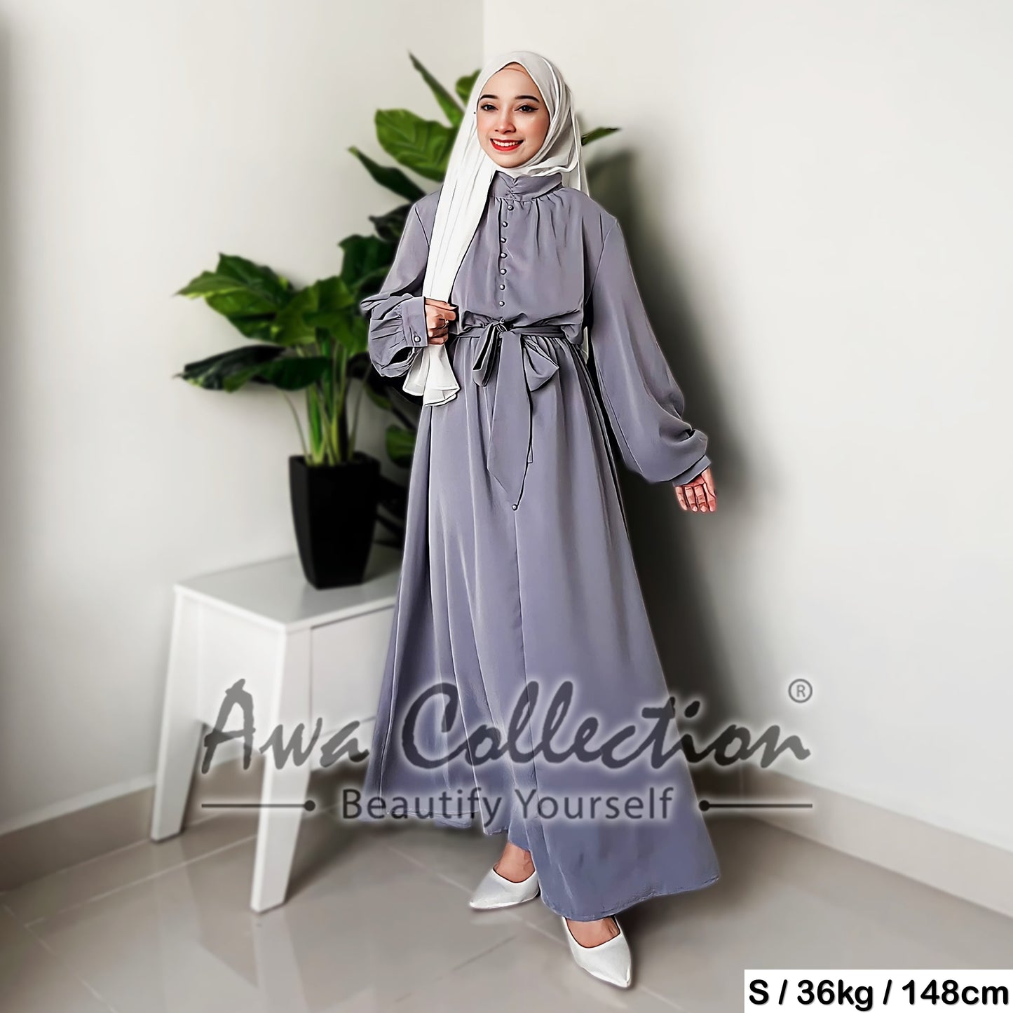 LALEESA Awa Collection DRESS DARRA DA114134 Dress Muslimah Dress Woman Jubah Muslimah Abaya Dress