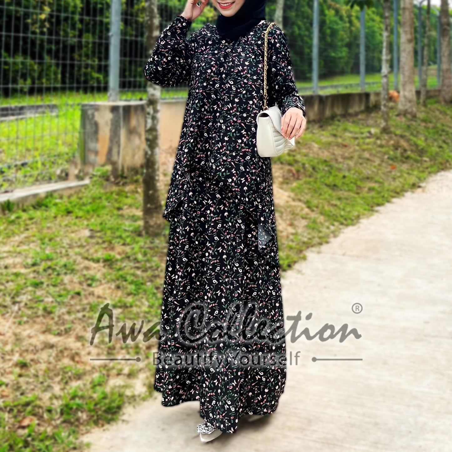 LALEESA Awa Collection (Blouse + Skirt) SET MINA SA701790 Set Wear Blouse Muslimah Blouse Women Blouse Baju Raya 2023