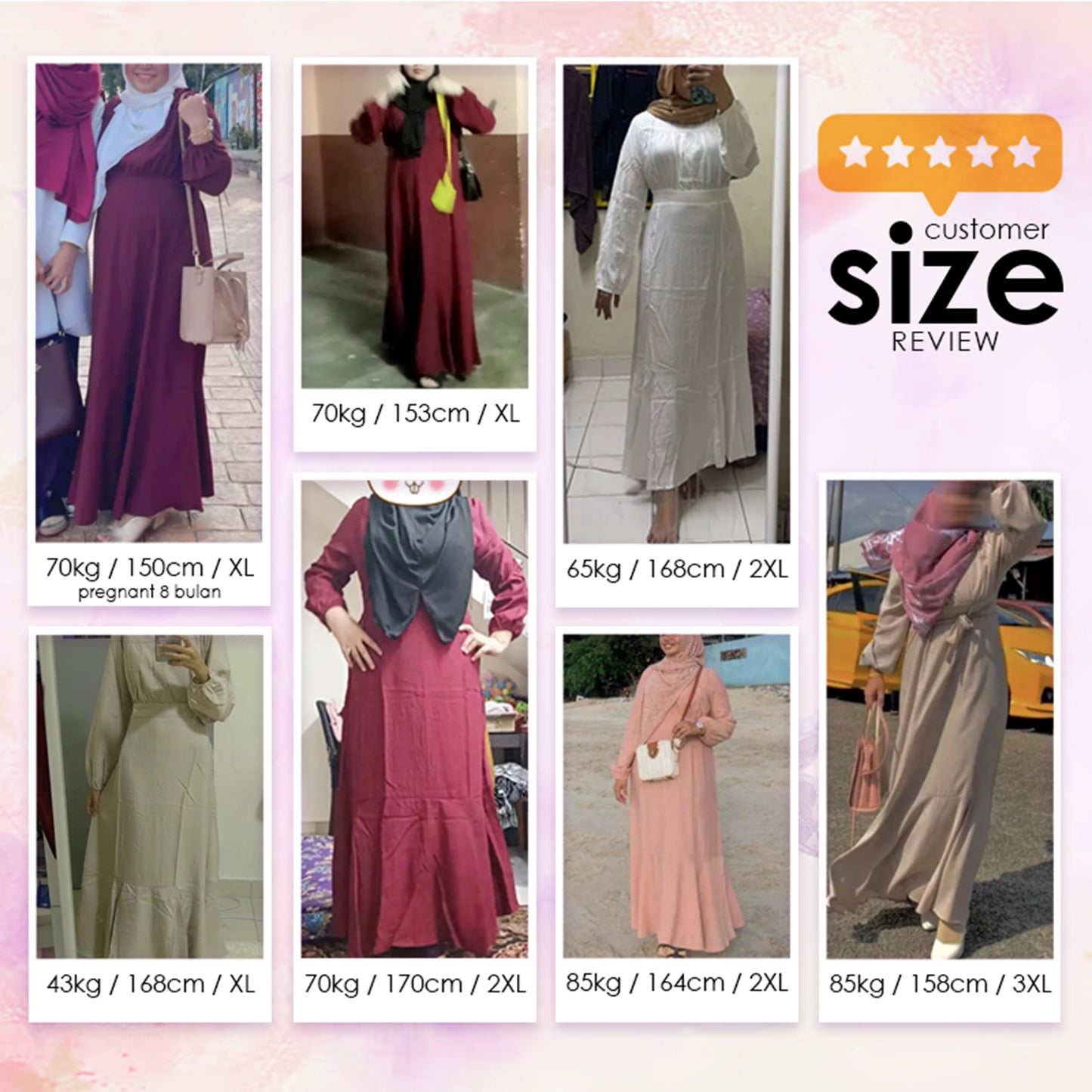 LALEESA DRESS KOREAN LD272288 <Korean Series> Dress Muslimah Dress Woman Jubah Muslimah Abaya Dress