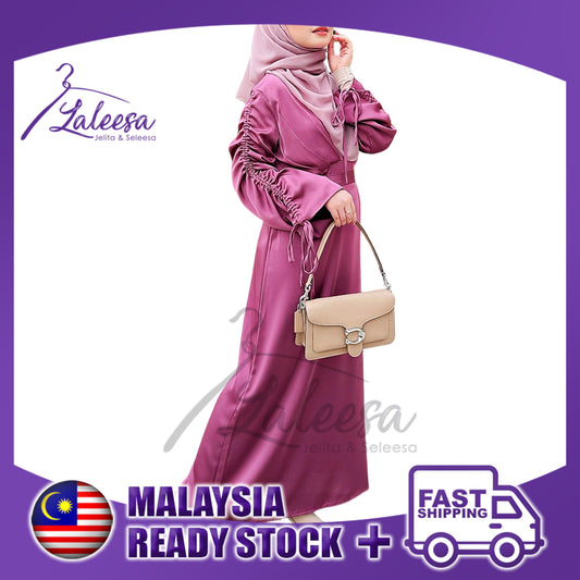 LALEESA DRESS ALIA LD212218 <BF Friendly Series> Shiny Satin Dress Muslimah Dress Women Dress Plus Size Baju Raya 2024