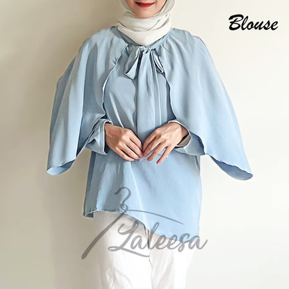 LALEESA Awa Collection (Blouse + Skirt) SET FANILA SA705754 <Korean Series> Set Wear Blouse Muslimah Baju Raya 2024