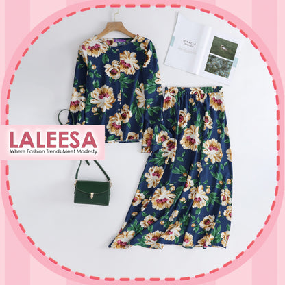 LALEESA (Blouse + Skirt) SET HARISA SW842805 <BF Friendly Series> Set Wear Blouse Muslimah Plus Size Baju Raya 2024