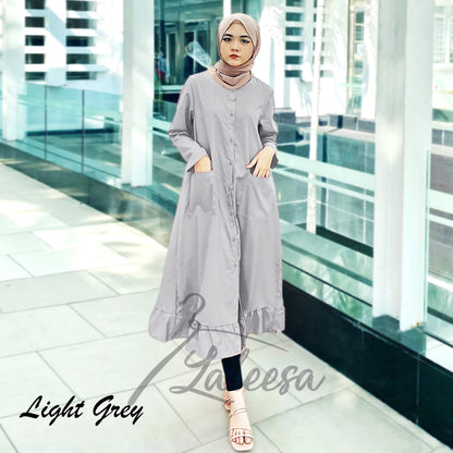 LALEESA DRESS BUTTON DOWN LD219219 AAA <BF Friendly Series> Dress Muslimah Dress Woman Jubah Abaya