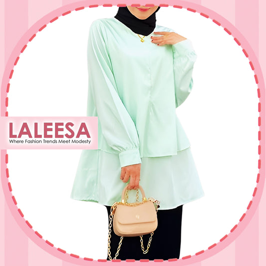 LALEESA BLOUSE JASSIA TB410590 <BF Friendly Series> Blouse Muslimah Blouse Women Blouse Plus Size Baju Raya 2024