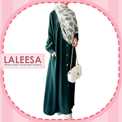 LALEESA DRESS RAINA LD221565 <BF Friendly Series> Dress Muslimah Dress Woman Jubah Muslimah Abaya