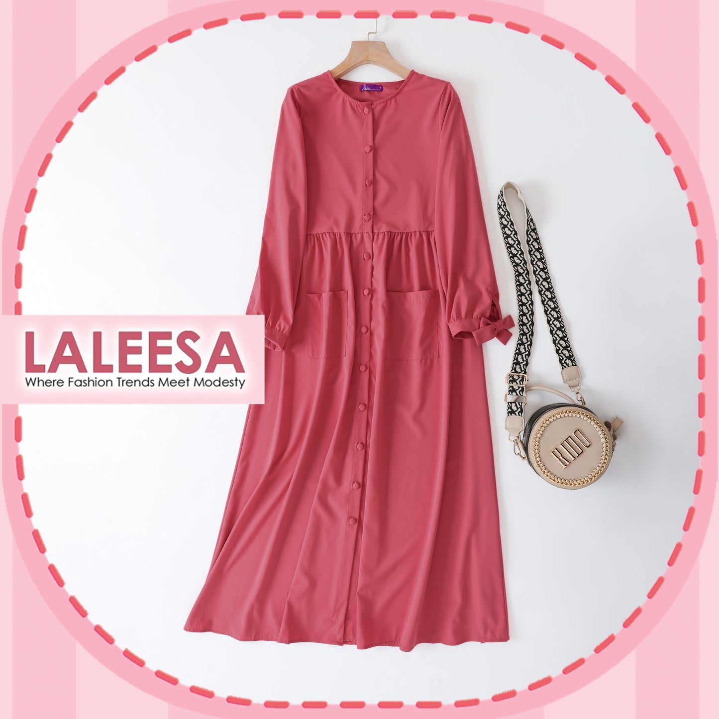 LALEESA DRESS AFIYAH LD278250 <BF Friendly Series> Dress Muslimah Dress Woman Jubah Muslimah Abaya