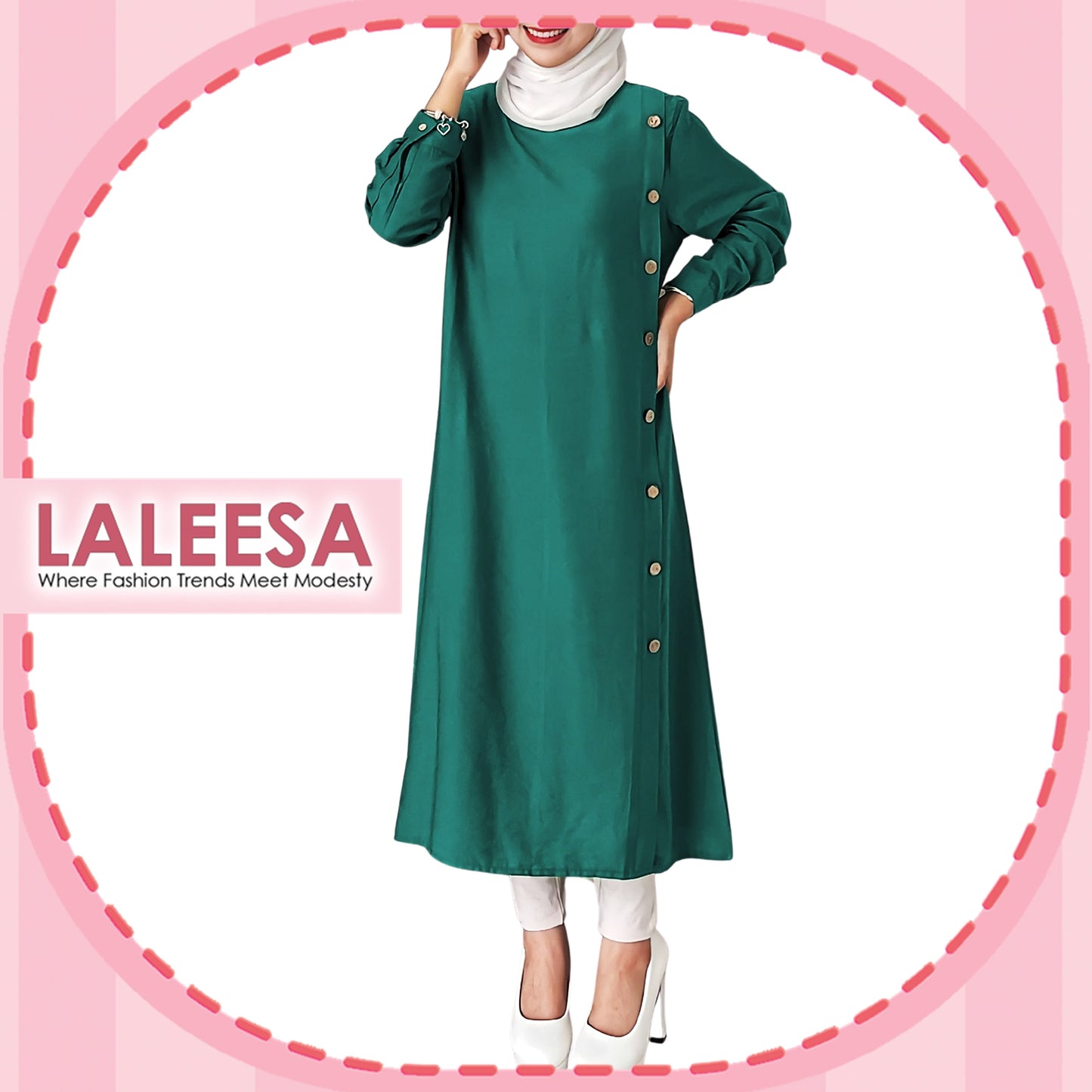 LALEESA TB424224 BLOUSE JUNNA Blouse Muslimah Blouse Women Blouse Baju Muslimah Baju Perempuan Plus Size Baju Raya 2024