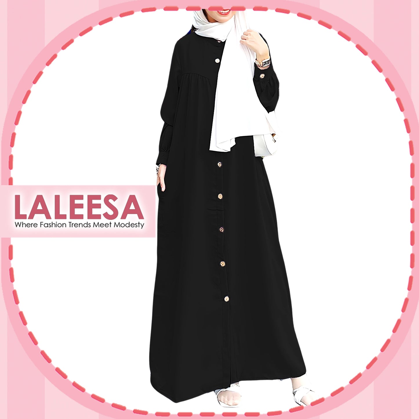 LALEESA DRESS RAINA LD221587 <BF Friendly Series> Dress Muslimah Dress Women Dress Jubah Abaya Plus Size Baju Raya 2024