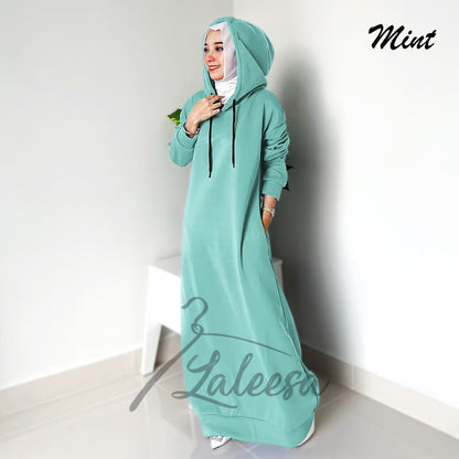 LALEESA DRESS HOODIE CLASSIC LD227527 <Long Hoodie Series> Dress Muslimah Dress Woman Jubah Abaya