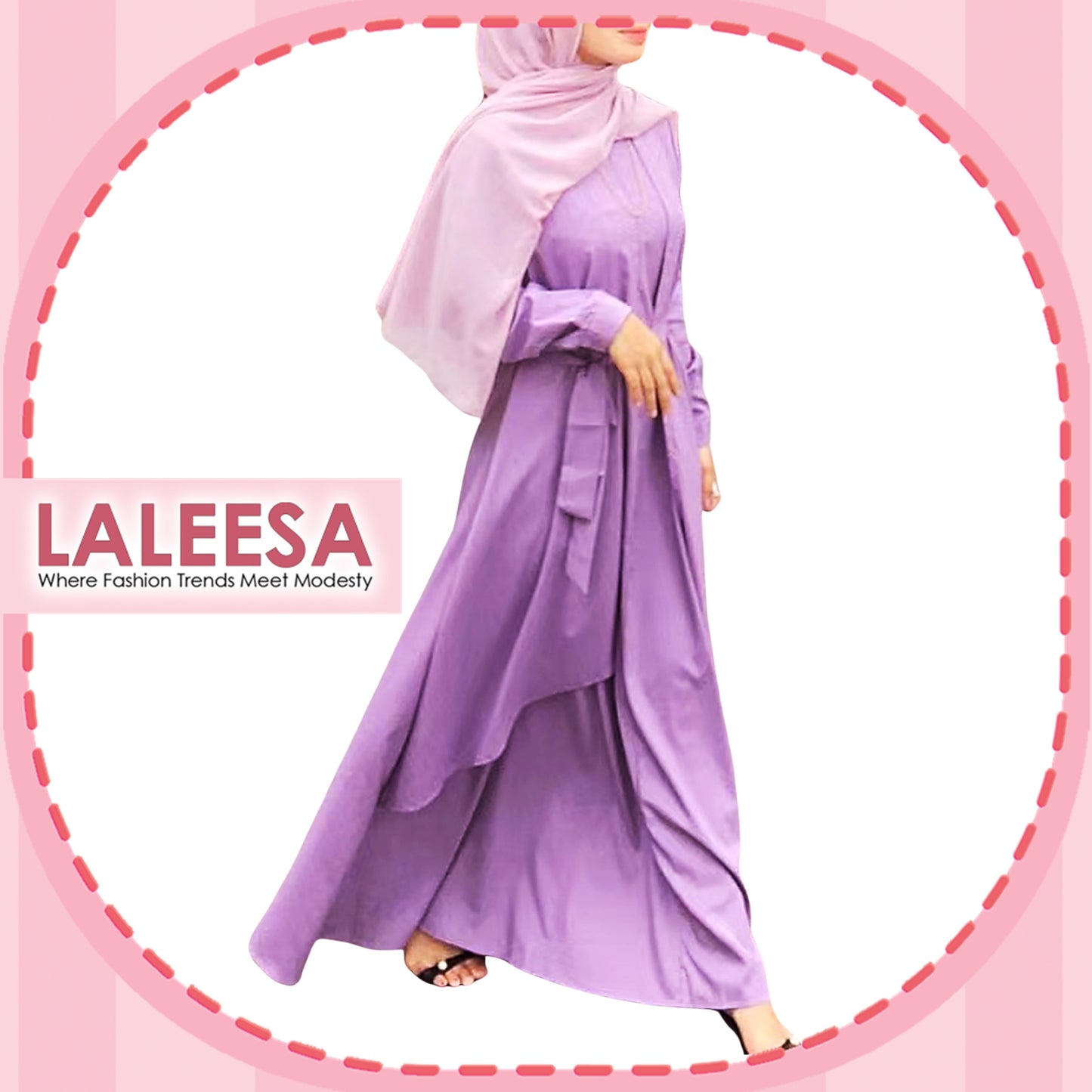 LALEESA DRESS IFFAH LD255295 <BF Friendly Series> Dress Muslimah Dress Woman Jubah Muslimah Abaya