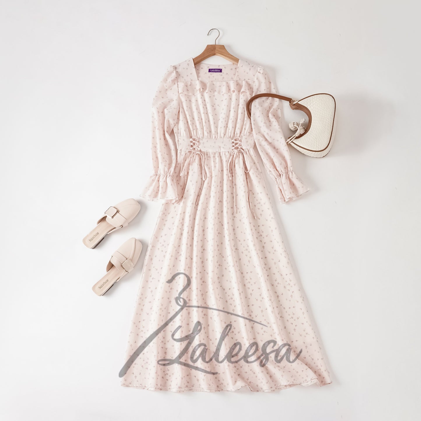 LALEESA DRESS HELENA LD237236 <Cottagecore Series> Dress Muslimah Dress Women Dress Jubah Muslimah Abaya