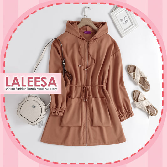 LALEESA BLOUSE HOODIE YURI TB450422 <Korean Series> Korean Style Blouse Muslimah Blouse Women Plus Size Baju Raya 2024