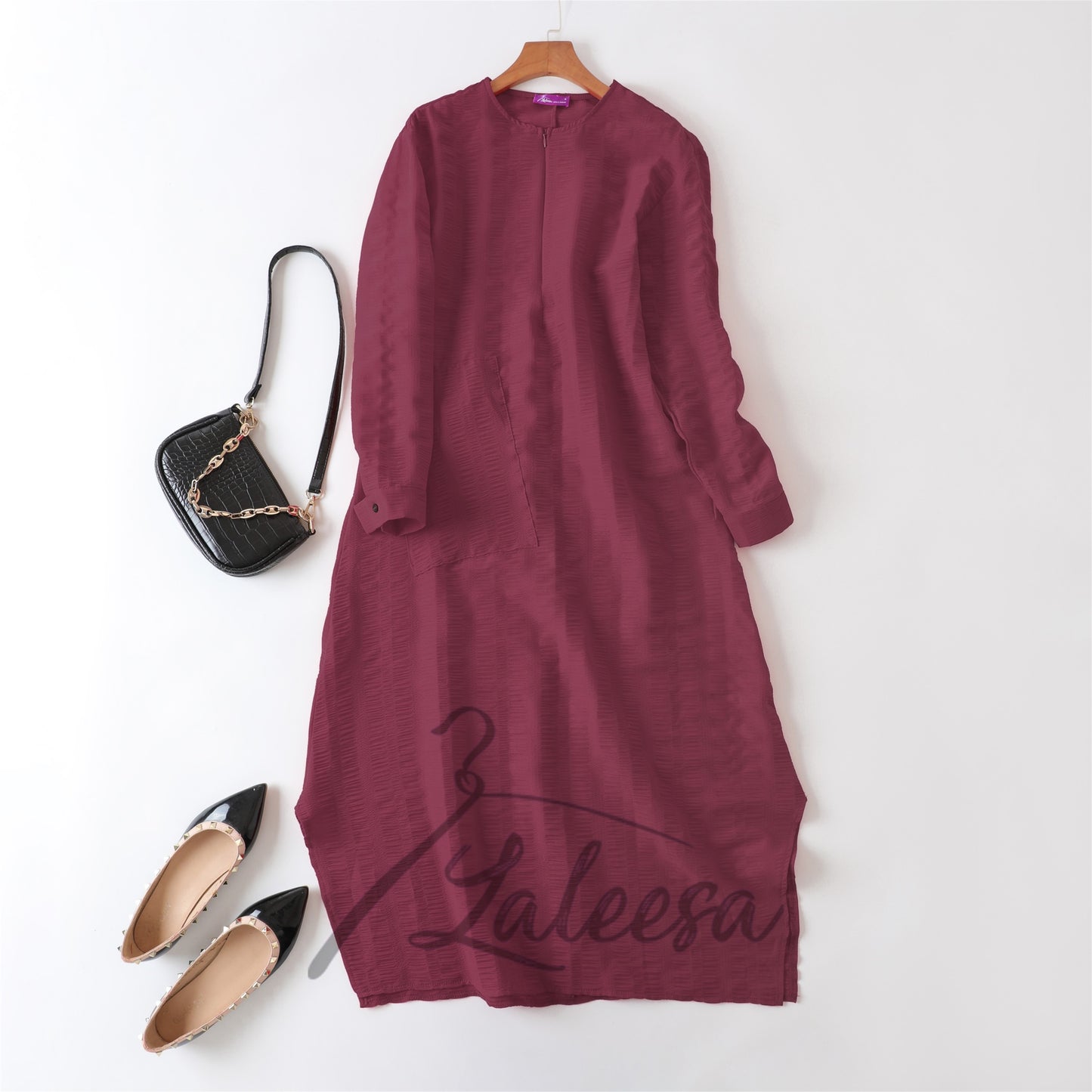 LALEESA DRESS WAFEEQA LD211209 <BF Friendly Series> (Ironless) Dress Muslimah Dress Women Dress Plus Size Baju Raya 2024