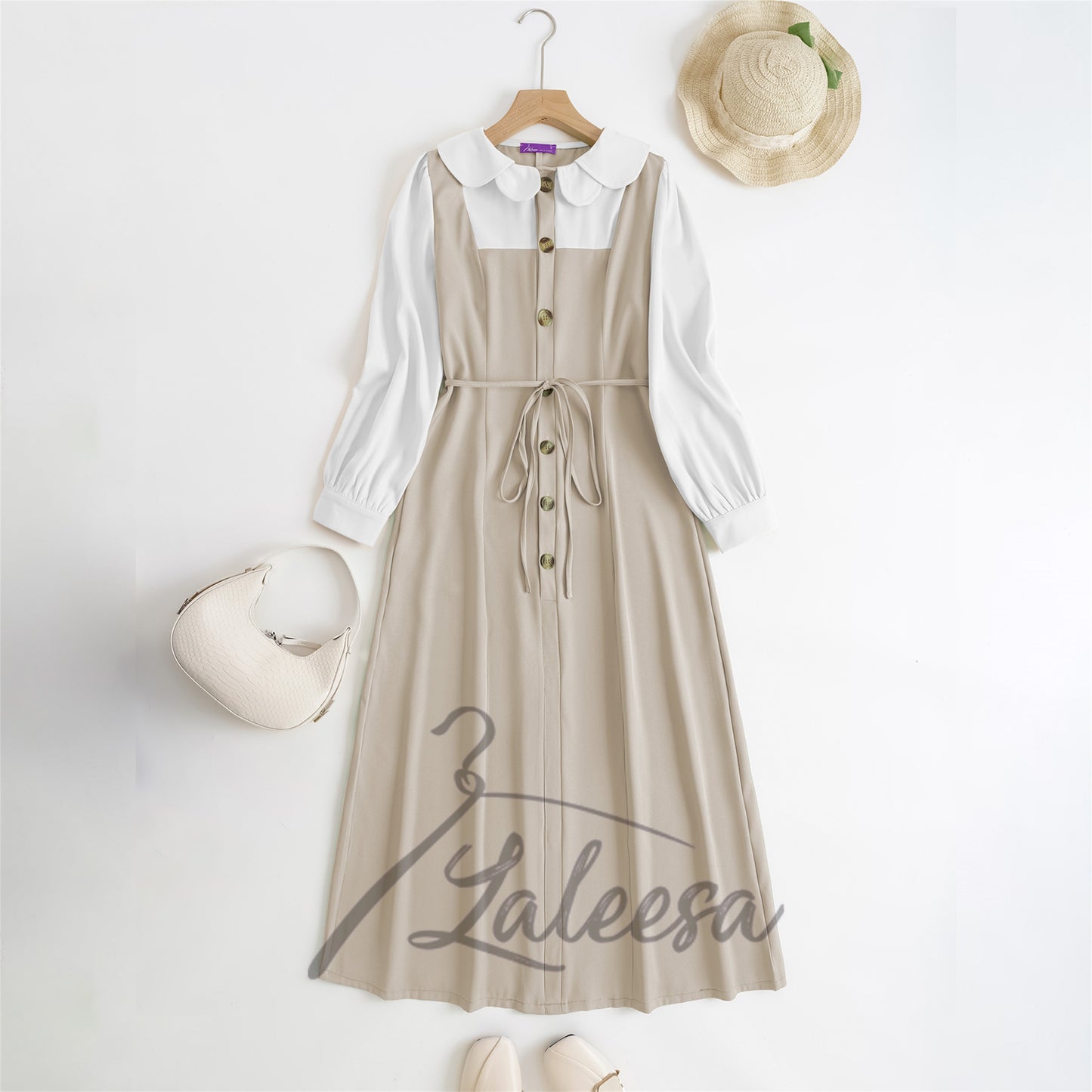 LALEESA DRESS AIRA LD228186 <Korean Series> Jubah Muslimah Jubah Abaya Dress Muslimah Plus Size Baju Raya 2024 Viral