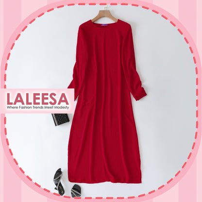 LALEESA DRESS BADIYAH LD221203 <Ironless Series> (Ironless) Dress Muslimah Dress Women Dress Plus Size Baju Raya 2024