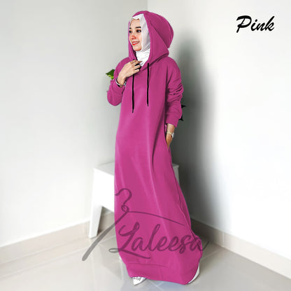 LALEESA DRESS HOODIE CLASSIC LD227527 <Long Hoodie Series> Dress Muslimah Dress Woman Jubah Abaya