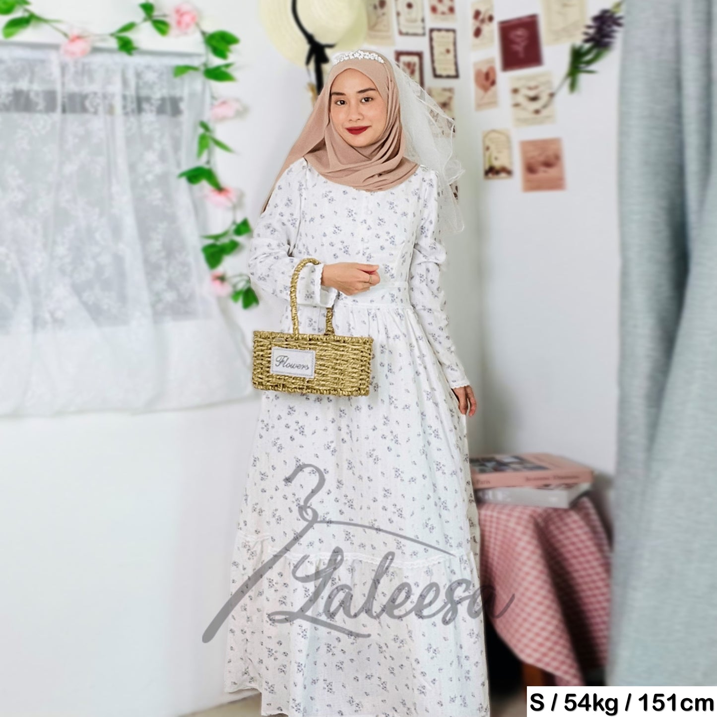 LALEESA DRESS CLARA LD236245 <Cottagecore Series> Dress Muslimah Dress Women Dress Jubah Muslimah